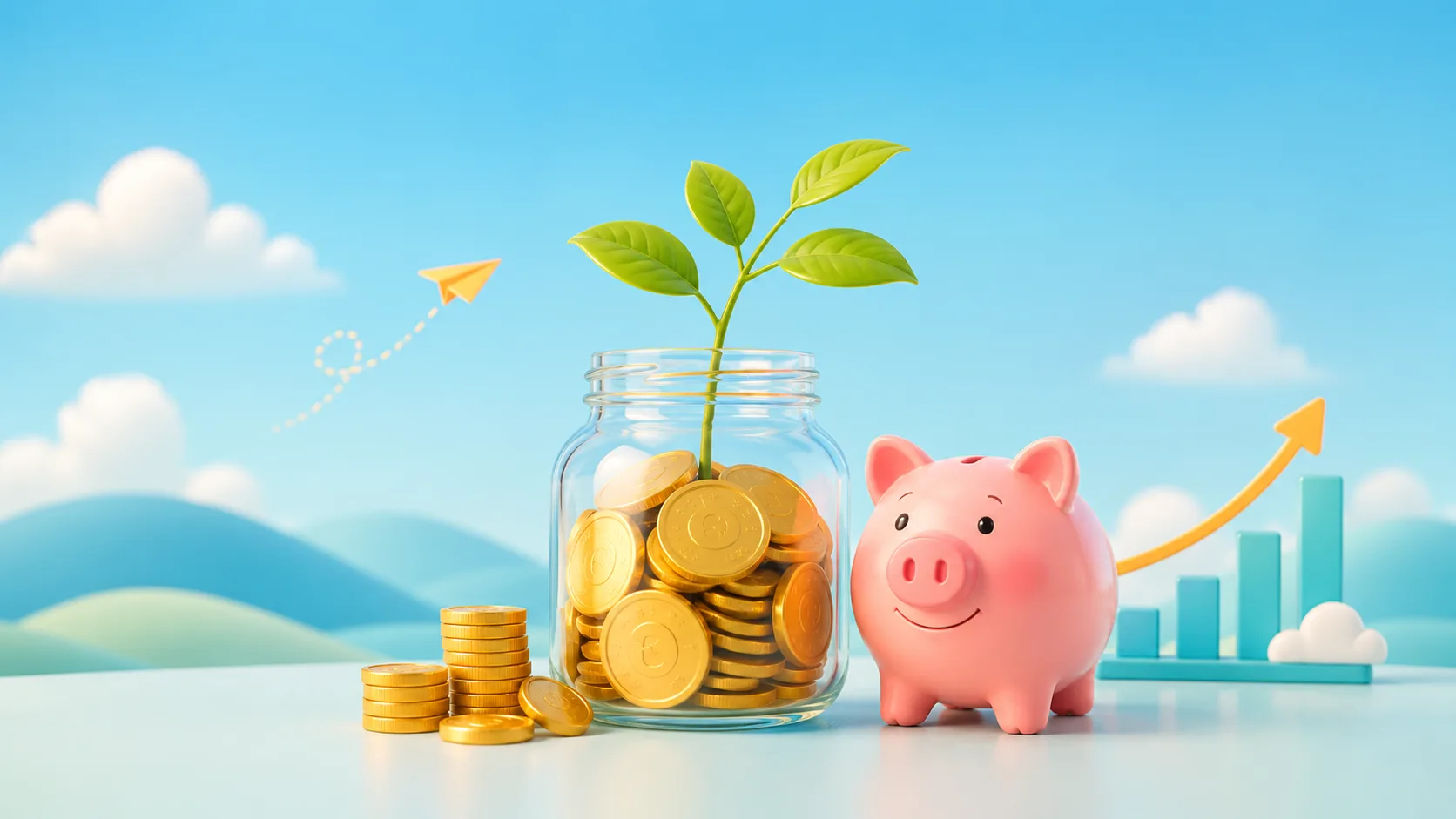 Investir quand on débute : pièces et jeune pousse symbolisant la croissance de l’épargne investie régulièrement