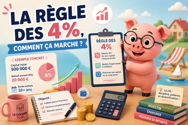 La règle des 4% expliquée, exemple concret capital et retrait annuel
