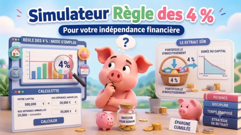 Simulateur règle des 4% pour l'indépendance financière