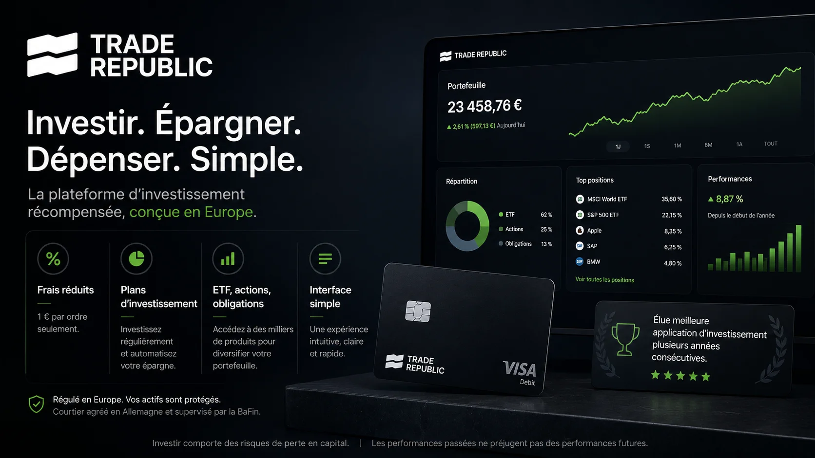 Application Trade Republic : investir simplement avec des frais réduits