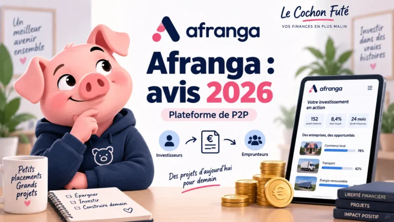 Afranga avis 2026 : plateforme de prêt participatif, illustration du Cochon Futé