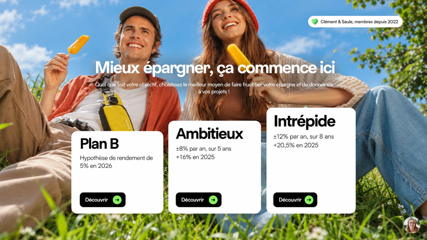 Les 3 portefeuilles Mon Petit Placement : Plan B, Ambitieux, Intrepide