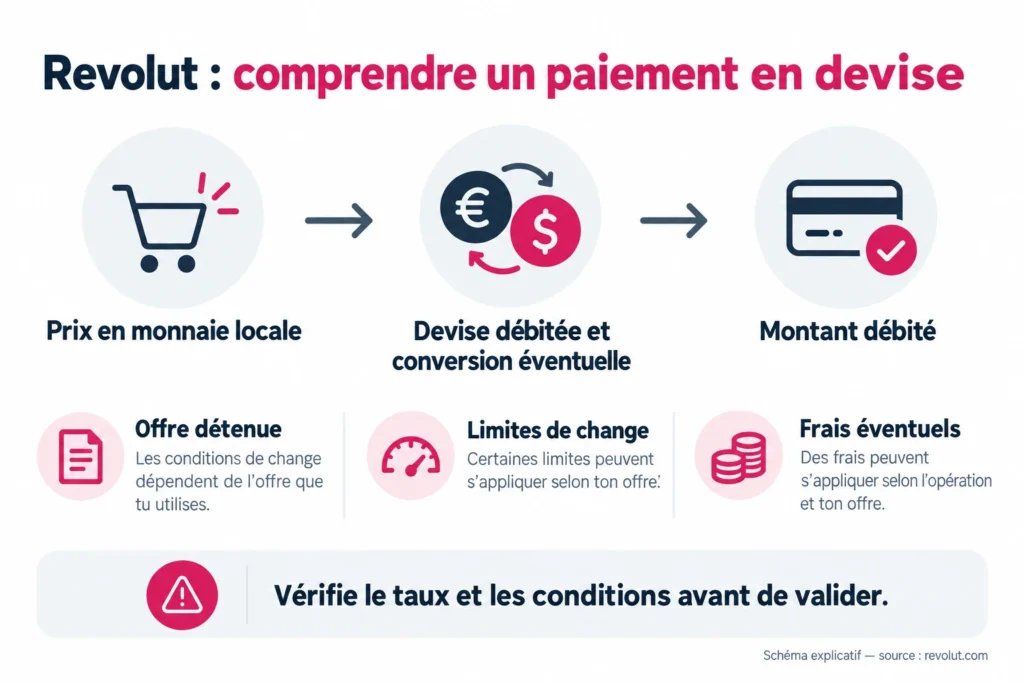 Revolut : comprendre un paiement en devise