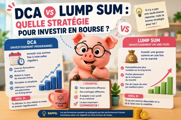 DCA vs lump sum : illustration investissement programmé contre versement unique en bourse